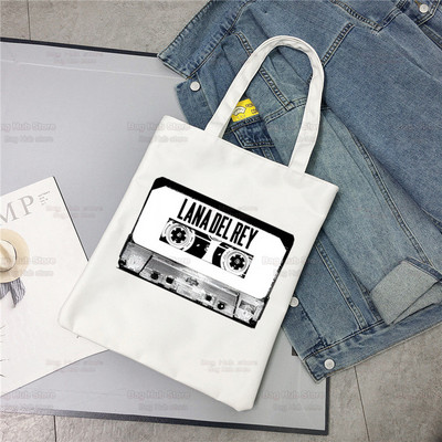 Lana Del Rey Obožavatelji pjevačica Ženska platnena torba na rame Platnena torba Eco Just for Life Shopping Bag Platnena torba Ručna torba Svakodnevna upotreba