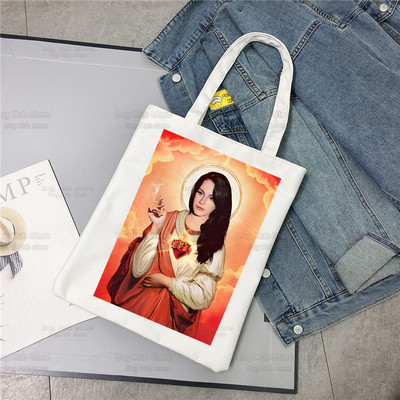 Lana Del Rey Obožavatelji pjevačica Ženska platnena torba na rame Platnena torba Eco Just for Life Shopping Bag Platnena torba Ručna torba Svakodnevna upotreba