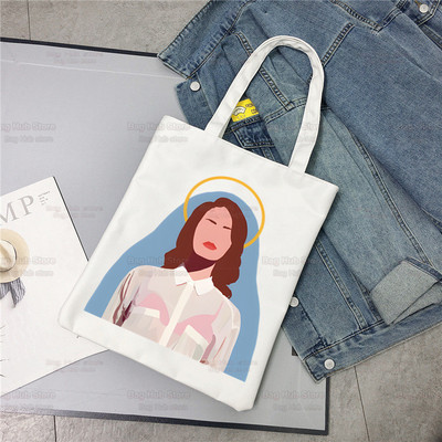 Lana Del Rey Obožavatelji pjevačica Ženska platnena torba na rame Platnena torba Eco Just for Life Shopping Bag Platnena torba Ručna torba Svakodnevna upotreba