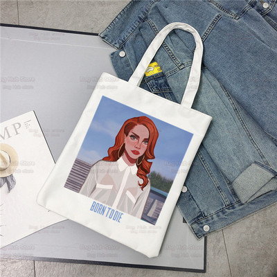 Lana Del Rey Obožavatelji pjevačica Ženska platnena torba na rame Platnena torba Eco Just for Life Shopping Bag Platnena torba Ručna torba Svakodnevna upotreba