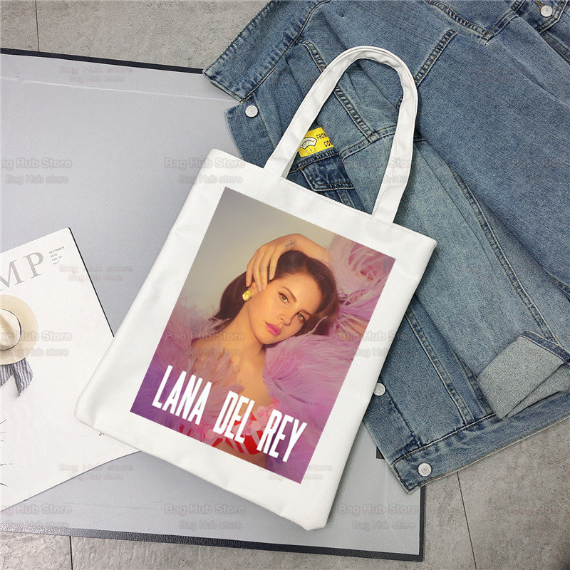 Lana Del Rey Obožavatelji pjevačica Ženska platnena torba na rame Platnena torba Eco Just for Life Shopping Bag Platnena torba Ručna torba Svakodnevna upotreba