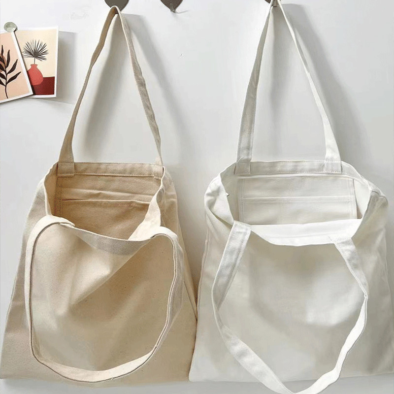 Ležerna platnena torba velikog kapaciteta Torbe za rame Shopper Fashion EcoTote pamučna tkanina za višekratnu upotrebu DIY lanene ručne torbe za žene Muškarci