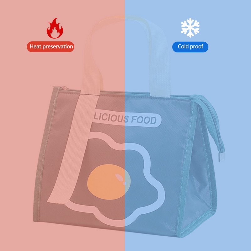 Trīsstūrveida izolēts dzesētājs Bento maisiņš alumīnija plēves termiskās pusdienu kastes somas Lielas ietilpības ūdensnecaurlaidīgi vieglie kempinga piederumi