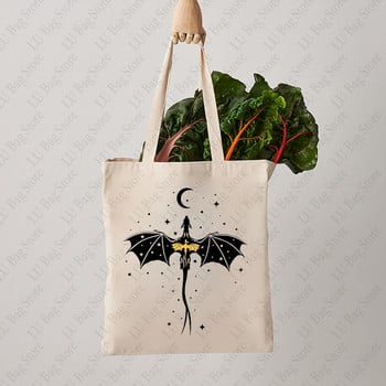 Basgiath War College Dragon Rider Pattern Tote Bag Τσάντες ώμου καμβά για ταξίδια καθημερινής μετακίνησης Γυναικεία επαναχρησιμοποιούμενη τσάντα αγορών