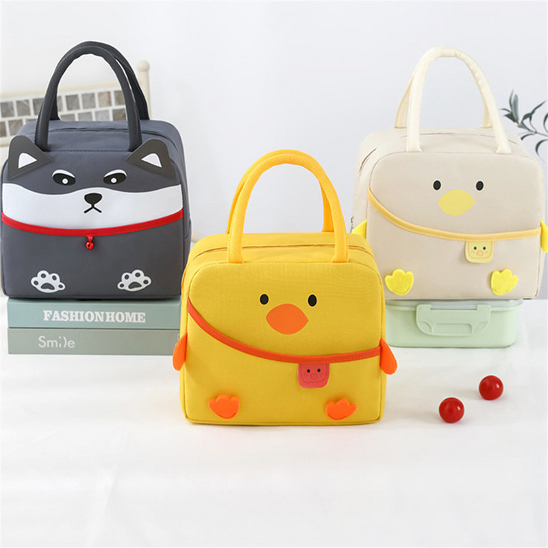 Copii drăguți, portabil, izolat termic, pentru picnic, pungă de mâncare, drăguț, cu desene animate, cutie de prânz, geantă pentru alimente proaspete.