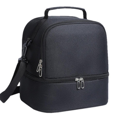 Izolēta pusdienu kastes soma izolēta uzkodu uzglabāšanas soma pludmales pusdienu dzesētāja soma ar plecu siksnu, pārnēsājama liela ietilpība