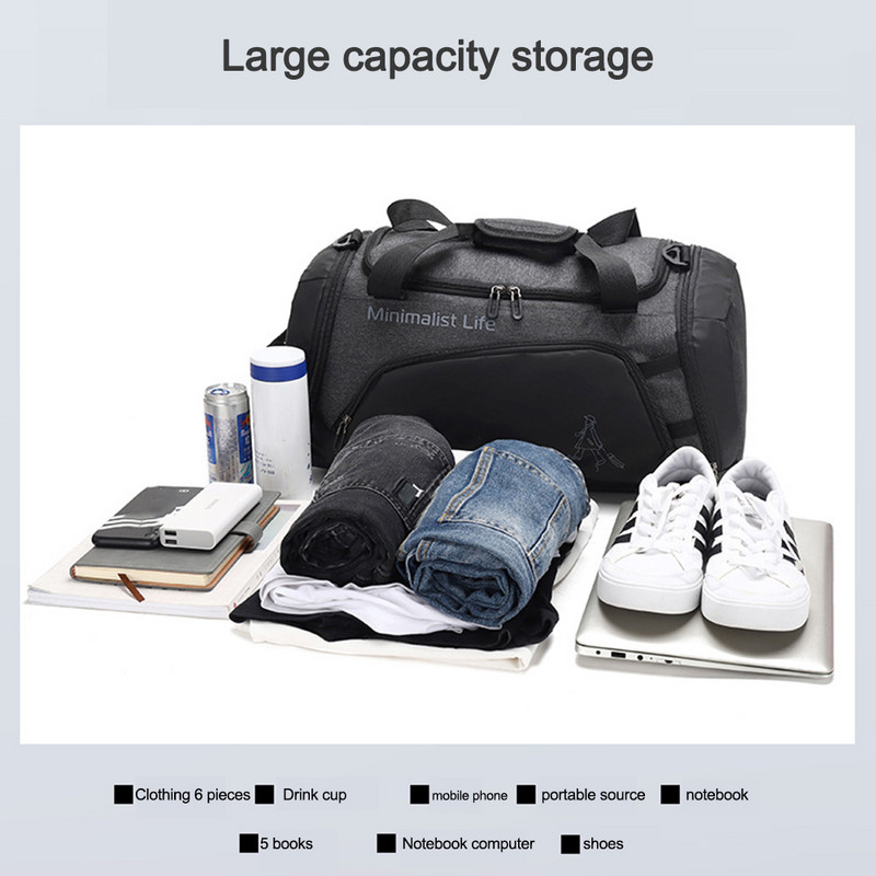 Vingrošanas soma Sporta soma Apmācība vīriešiem Sieviešu ūdensnecaurlaidīga fitnesa soma Izturīga daudzfunkcionāla rokassomiņa āra sporta peldēšanai.