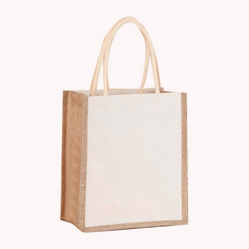 Sieviešu audekla džutas soma Lielas ietilpības audekla ceļojumu uzglabāšanas rokassomiņa Atkārtoti lietojama sieviešu āra rokassomiņa