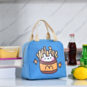 Izolēti aukstummaisi Jauki karikatūras piknika soma liela ietilpības pārtikas soma Karikatūras raksta soma Pusdienu soma Tote Bag Portable