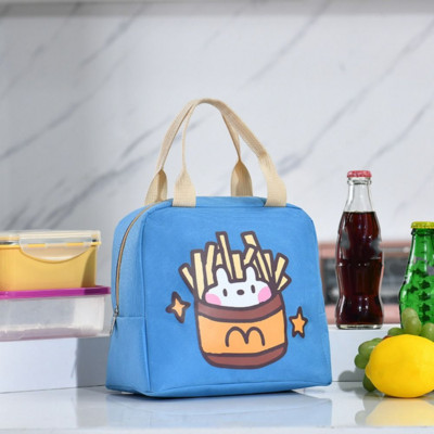 Izolēti aukstummaisi Jauki karikatūras piknika soma liela ietilpības pārtikas soma Karikatūras raksta soma Pusdienu soma Tote Bag Portable