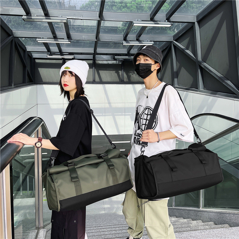 Modes ceļojumu somas sievietēm Lielas ietilpības vīriešu sporta soma Ūdensizturīga Weekend Sac Voyage sieviešu soma, sausa un slapja