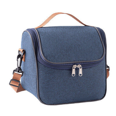 Pusdienu soma izolēta pusdienu kaste Necaurlaidīga pusdienu soma ar plecu siksnu darbam birojā kempingā