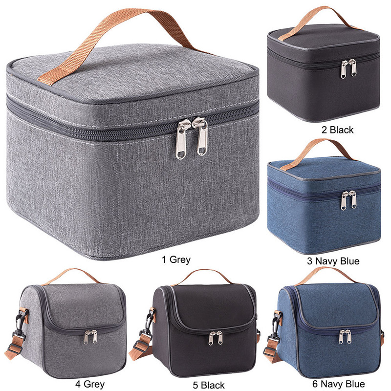 Pusdienu soma izolēta pusdienu kaste Necaurlaidīga pusdienu soma ar plecu siksnu darbam birojā kempingā