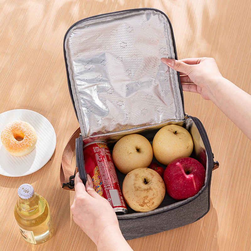 Pusdienu soma izolēta pusdienu kaste Necaurlaidīga pusdienu soma ar plecu siksnu darbam birojā kempingā