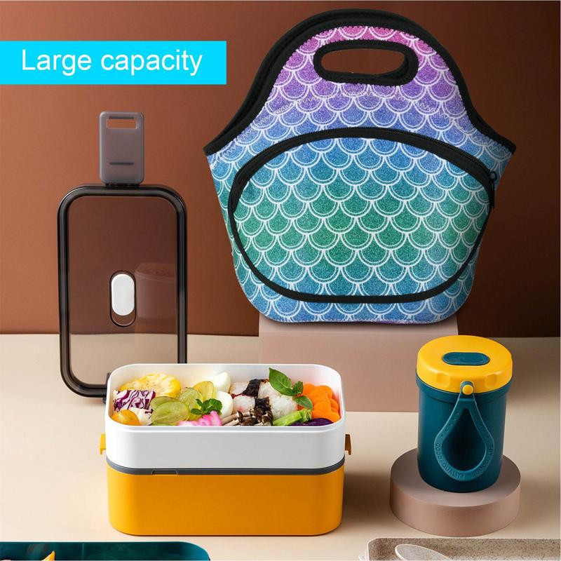 Nova torba za ručak Ženska torbica za kutiju za ručak s printom Izolirana vrećica za ručak za djecu Torba za ručak za odrasle Neoprenska torbica za raznu hranu