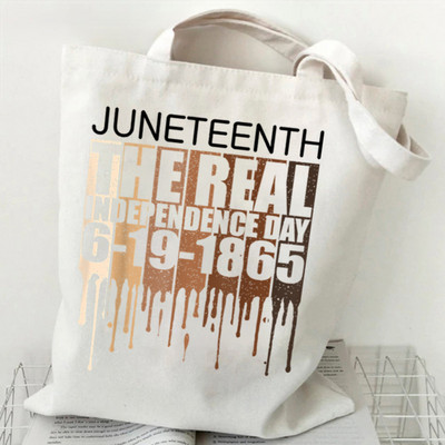 Sieviešu audekla plecu soma Sviniet jūnija padsmito gadu Grafika Iepirkumu somas Melns Vēsture Tote Bags Dream Like Martin Print Rokassomas