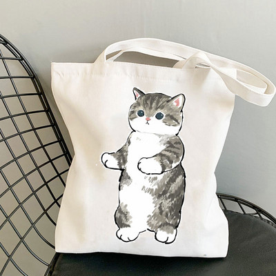 Sklopiva torba za kupovinu, torbica crna mačka, ženska torba preko ramena, ženska torba za slobodno vrijeme, torbica za plažu na otvorenom s besplatnom dostavom