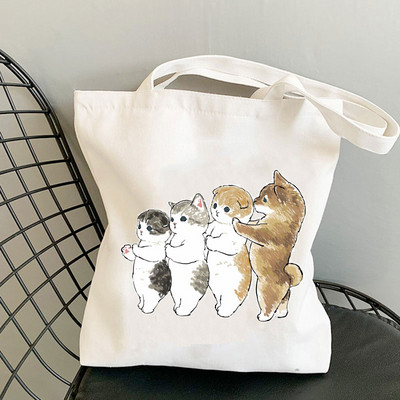 Sklopiva torba za kupovinu, torbica crna mačka, ženska torba preko ramena, ženska torba za slobodno vrijeme, torbica za plažu na otvorenom s besplatnom dostavom