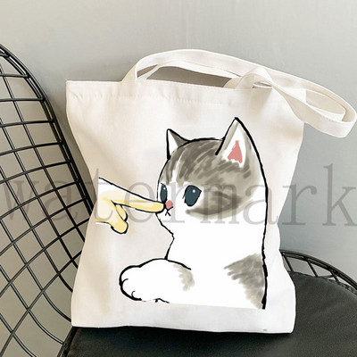 Sklopiva torba za kupovinu, torbica crna mačka, ženska torba preko ramena, ženska torba za slobodno vrijeme, torbica za plažu na otvorenom s besplatnom dostavom