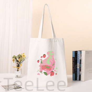 Avatar the last airblend Shopper Bag Print Appa Boba Milk tea Καμβάς Kawaii Tote Τσάντες Τσάντες Γυναικεία Τσάντα αγορών Τσάντες ώμου