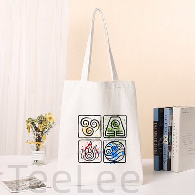 Iemiesojums pēdējais gaisa maisījums Shopper Bag Print Appa Boba Piena tēja Audekls Kawaii Tote Bag Rokassomas Sieviešu iepirkumu soma Plecu somas