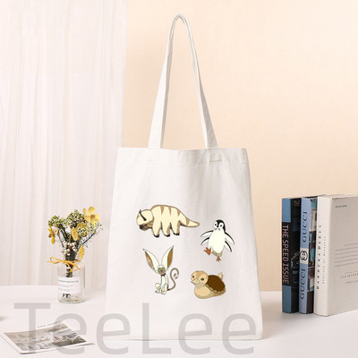 Iemiesojums pēdējais gaisa maisījums Shopper Bag Print Appa Boba Piena tēja Audekls Kawaii Tote Bag Rokassomas Sieviešu iepirkumu soma Plecu somas