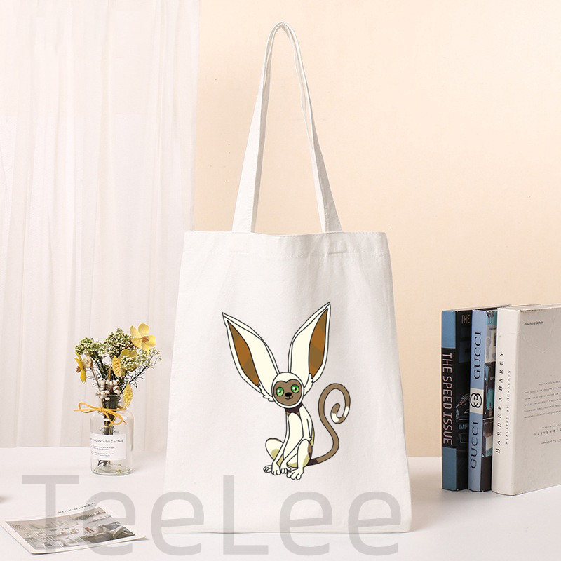 Iemiesojums pēdējais gaisa maisījums Shopper Bag Print Appa Boba Piena tēja Audekls Kawaii Tote Bag Rokassomas Sieviešu iepirkumu soma Plecu somas