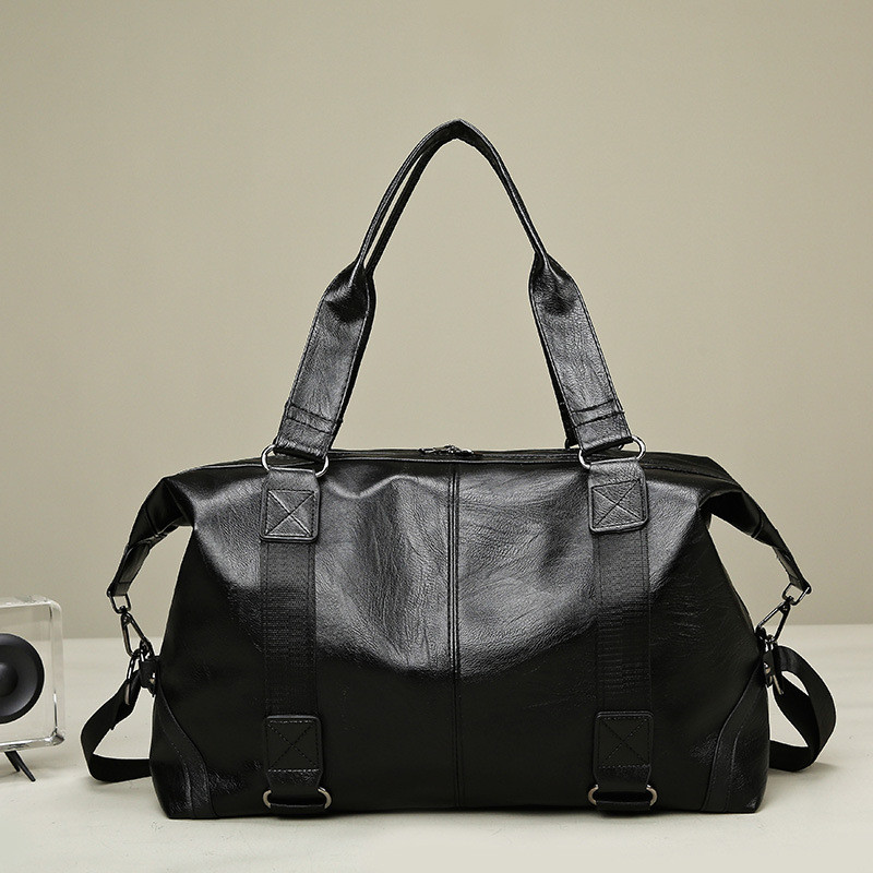 2023. gada jauna vīriešu biznesa PU ceļojumu rokassomiņa Mīkstas ādas tekstūras plecu soma Sporta apmācībaLiela ietilpība Rokā turama Crossbody