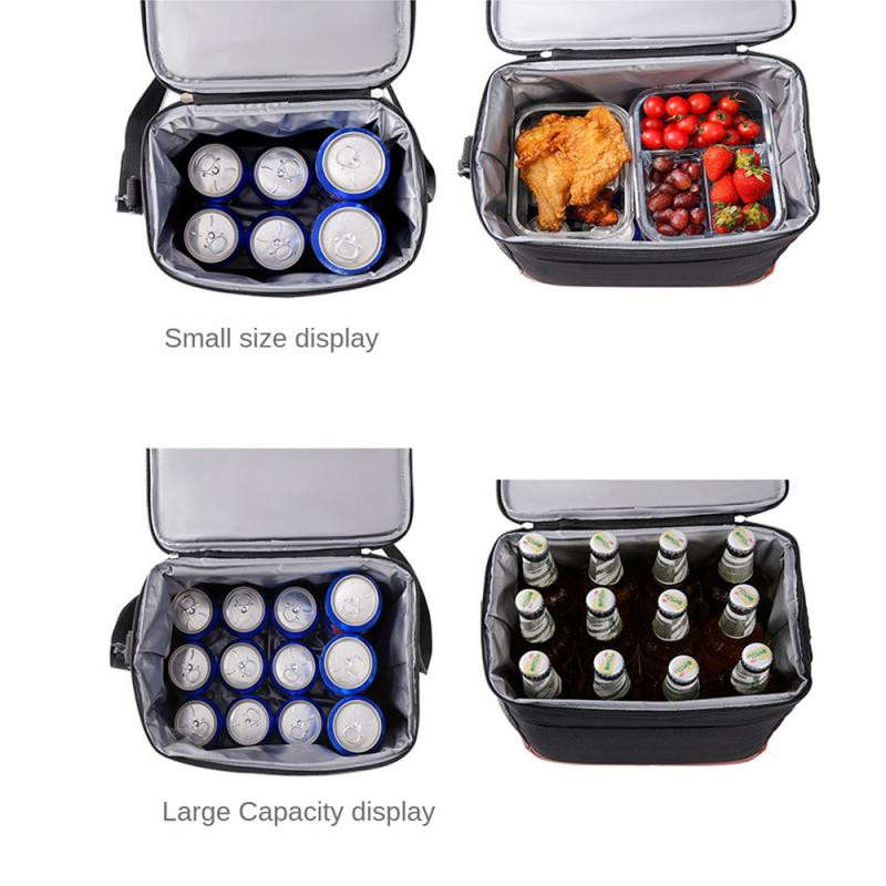 Piknikukott Hall soojusisolatsioon, suure mahutavusega, hõlpsasti kaasaskantav Mitmevärviline valikuline majatarbed Kaasaskantav piknikukott, oranž