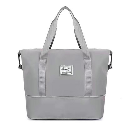 Salokāmas ceļojumu somas Oksfordas auduma ūdensnecaurlaidīga liela ietilpības izvelkama ceļojumu rokassomiņa Unisex Oksfordas sporta zāle Sausā un mitrā atdalīšana