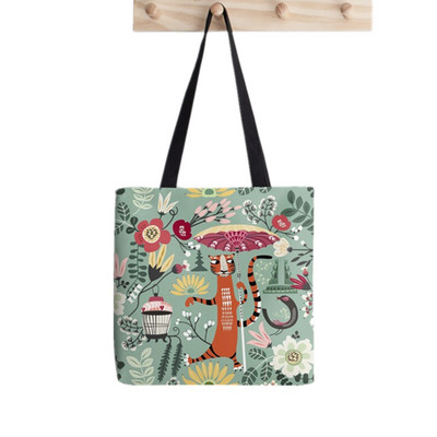 Shopper Traditional Old School Tattoo Printed Tote Bag γυναικών Harajuku shopper τσάντα κορίτσι Τσάντα για ψώνια ώμου Lady Canvas Bag