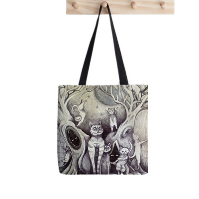 Shopper Traditional Old School Tattoo Printed Tote Bag γυναικών Harajuku shopper τσάντα κορίτσι Τσάντα για ψώνια ώμου Lady Canvas Bag