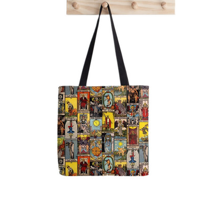 Shopper Traditional Old School Tattoo Printed Tote Bag γυναικών Harajuku shopper τσάντα κορίτσι Τσάντα για ψώνια ώμου Lady Canvas Bag