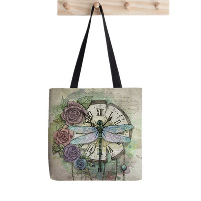 Shopper Traditional Old School Tattoo Printed Tote Bag γυναικών Harajuku shopper τσάντα κορίτσι Τσάντα για ψώνια ώμου Lady Canvas Bag