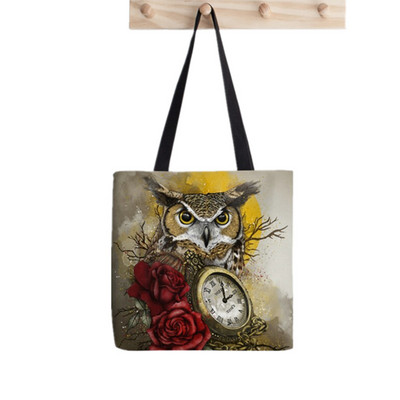 Shopper Traditional Old School Tattoo Printed Tote Bag γυναικών Harajuku shopper τσάντα κορίτσι Τσάντα για ψώνια ώμου Lady Canvas Bag