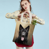 Τσάντες ώμου German Shepherd Both Sides Fashion Lady Shopping Πτυσσόμενες Casual Pet Dog Γυναικεία τσάντα ταξιδιού Tote τσάντα
