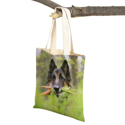 Τσάντες ώμου German Shepherd Both Sides Fashion Lady Shopping Πτυσσόμενες Casual Pet Dog Γυναικεία τσάντα ταξιδιού Tote τσάντα