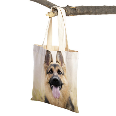 Τσάντες ώμου German Shepherd Both Sides Fashion Lady Shopping Πτυσσόμενες Casual Pet Dog Γυναικεία τσάντα ταξιδιού Tote τσάντα