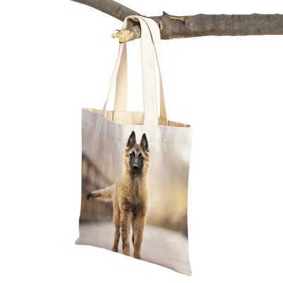 Τσάντες ώμου German Shepherd Both Sides Fashion Lady Shopping Πτυσσόμενες Casual Pet Dog Γυναικεία τσάντα ταξιδιού Tote τσάντα