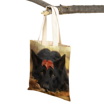 Τσάντες ώμου German Shepherd Both Sides Fashion Lady Shopping Πτυσσόμενες Casual Pet Dog Γυναικεία τσάντα ταξιδιού Tote τσάντα