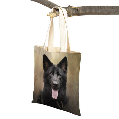 Τσάντες ώμου German Shepherd Both Sides Fashion Lady Shopping Πτυσσόμενες Casual Pet Dog Γυναικεία τσάντα ταξιδιού Tote τσάντα