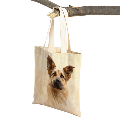 Τσάντες ώμου German Shepherd Both Sides Fashion Lady Shopping Πτυσσόμενες Casual Pet Dog Γυναικεία τσάντα ταξιδιού Tote τσάντα