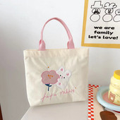 Χαριτωμένο λουλούδι κοτλέ τσάντα πάνινη τσάντα μεγάλης χωρητικότητας έξω από ψώνια Μεταφέροντας μικρή τσάντα για εργασία