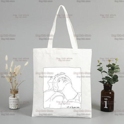 Call me by Your Name Timothee Chalamet Korea Ulzzang Shopper τσάντα εκτύπωσης καμβά τσάντα τσάντα τσάντα χειρός Γυναικείες τσάντες τσάντες ώμου Harajuku