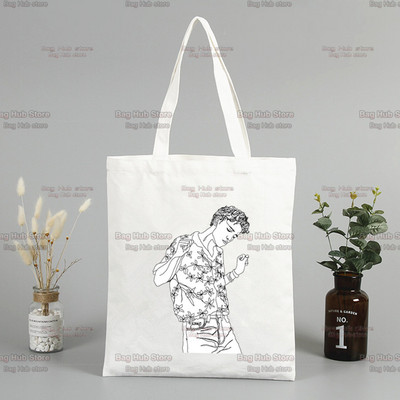 Call me by Your Name Timothee Chalamet Korea Ulzzang Shopper τσάντα εκτύπωσης καμβά τσάντα τσάντα τσάντα χειρός Γυναικείες τσάντες τσάντες ώμου Harajuku