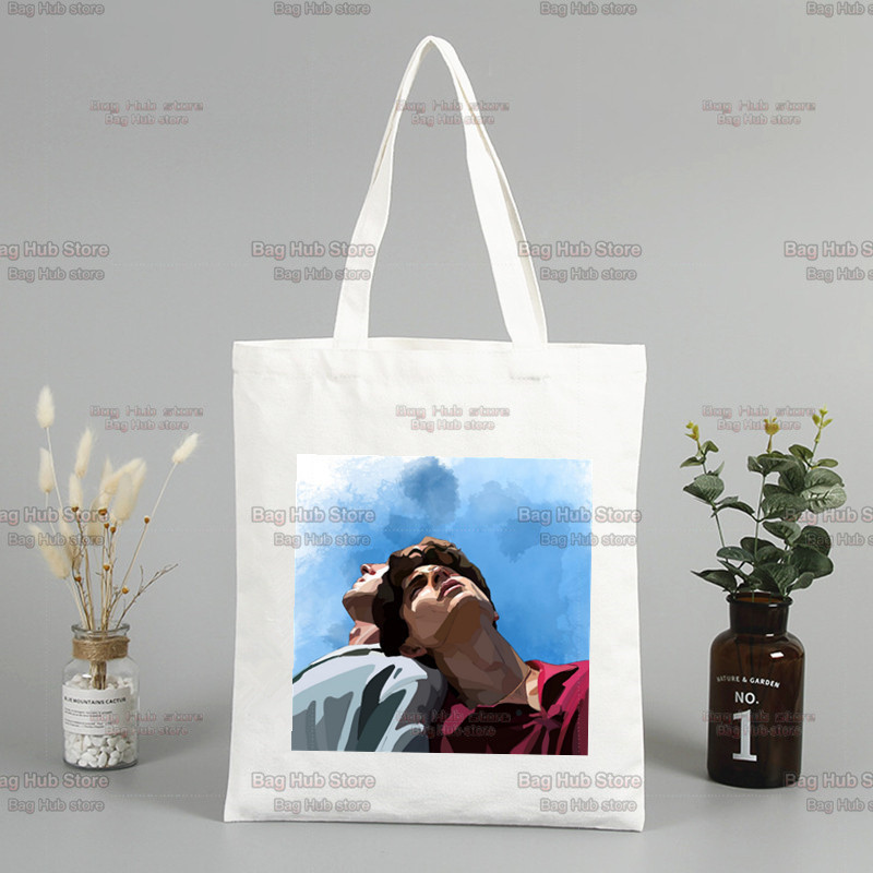 Call Me By Your Name Timothee Chalamet Korea Ulzzang Shopper Bag Print Canvas Tote Bag Ručne torbe Ženska torba Harajuku Torbe na rame
