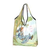 Sarah Kay Djevojka Velike torbe za višekratnu kupovinu koje se mogu prati, slatke torbe za namirnice iz seoskog života 50 lb Heavy Duty Lagane torbe