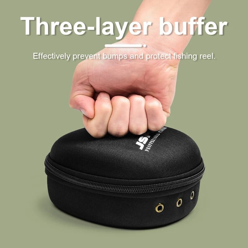 JSFUN pārnēsājamā EVA makšķerēšanas spoles somas aizsargmaciņa vāciņš bungu/spininga/plostu spoles makšķerēšanas maisiņu makšķerēšanas piederumiem
