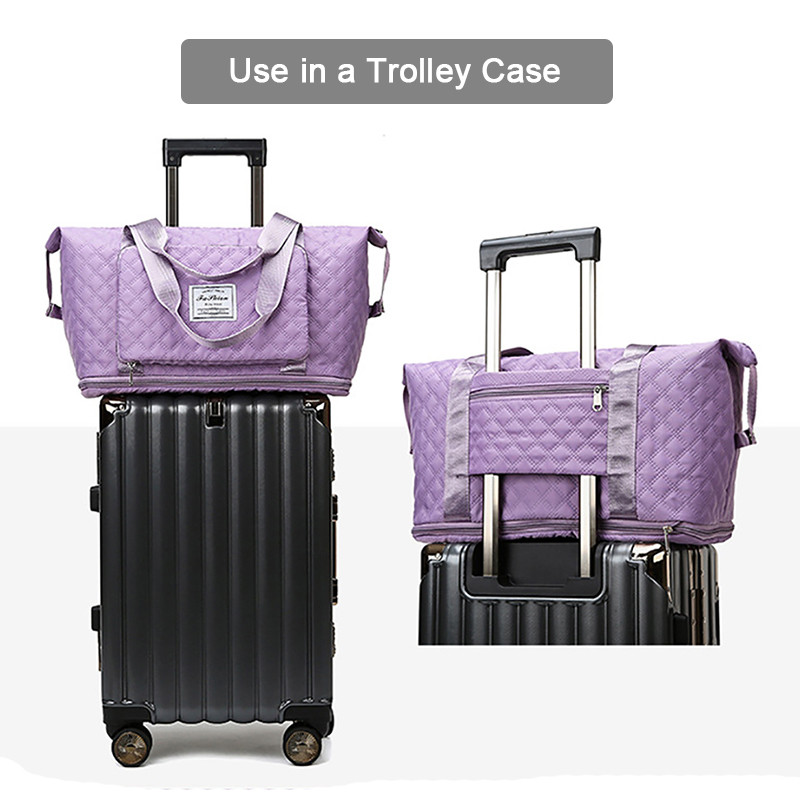 Geestock salokāma ceļojumu soma mitrā un sausā veidā atdalāma ūdensnecaurlaidīga rokassomiņa liela ietilpība sieviešu vingrošanas jogas plecu soma