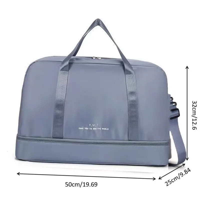 Vodootporna putna torba za teretanu Weekender za nošenje preko noći za žene s mokrim džepom na rukavima za kolica